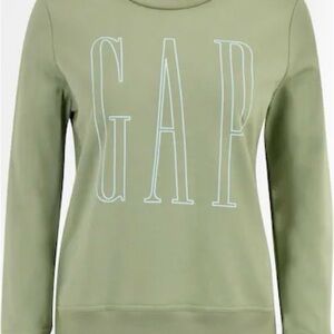 GAP Women's Pull-on Crewneck Logo Sweatshirt “Gasoline Green”